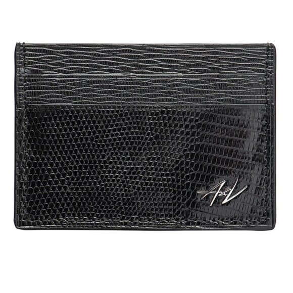 Handmade Lizard Card Wallet – Statement Piece - Black Color - Picture 1 of 5